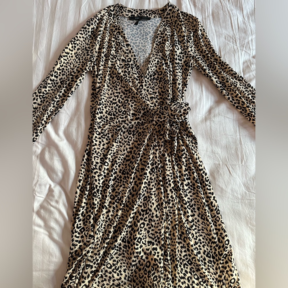 Leopard wrap dress